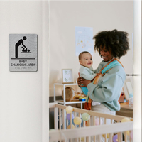 Signalisation braille de toilettes d'orientation ada signe braille signe acrylique perle braille signe pour hôtel signalisation composite en aluminium