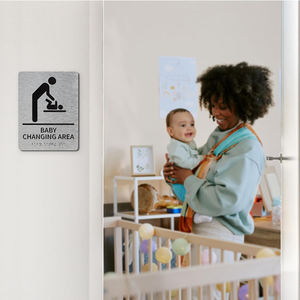 Signalisation braille de toilettes d'orientation ada signe braille signe acrylique perle braille signe pour hôtel signalisation composite en aluminium - Product Image 5