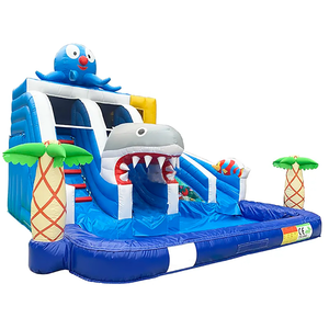 Nova NVWS-104, Parque Infantil Inflable de PVC de Grado Comercial, Casa de Brinco y Tobogán Acuático Combinados con Capacidad para 10 Personas - Product Image 1