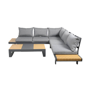 Mô-đun góc sofa đặt hiện đại ngoài trời nhôm 4 mảnh không thấm nước KHÁCH SẠN sử dụng vườn Patio cuộc trò chuyện sofa cắt - Product Image 2