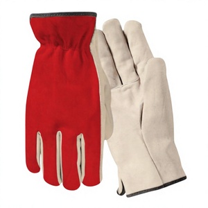 Premium Quality Grain Cowhide Leather Heavy Duty Safety <b>Gloves</b> Heat Resistance Anti-Slip Elastic Wrist Industrial Gardening - Product Image 3