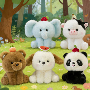 Peluche Personalizzati della Serie Party Animal: Orsacchiotto, Panda, Elefante, Mucca, Cane - Bambole Imbottite per Adulti, Bambini, Regalo per Fidanzate e Compagni - Product Image 1