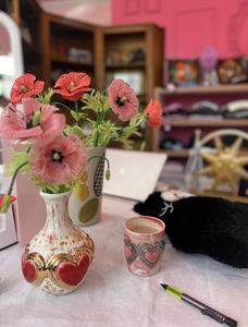 Pavots artificiels, <span class=keywords><strong>fleurs</strong></span> perlées <span class=keywords><strong>à</strong></span> la française, pavots artificiels, <span class=keywords><strong>fleurs</strong></span> réalistes faites <span class=keywords><strong>à</strong></span> la main, bouquets DIY - Product Image 5