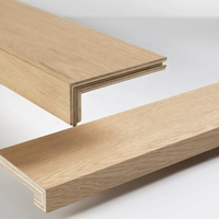 Plancher sur mesure avec marches d'escalier de couleur assortie, marches d'escalier en bois composite massif flottant/à poser, étanches, plateforme de plancher