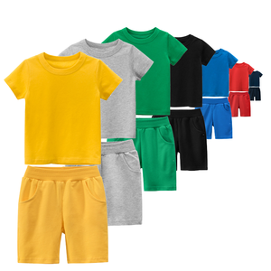 Super lot de gros : Chemises décontractées d'été à manches courtes en coton à séchage rapide pour hommes et shorts tricotés unis - Product Image 1