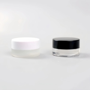 Petite bouteille d'échantillon 3G 5G Glaçage pot de cosmétiques <span class=keywords><strong>en</strong></span> verre à base épaisse avec couvercle à vis pot de crème pour les yeux scellé pour sérum de soin de la peau - Product Image 2