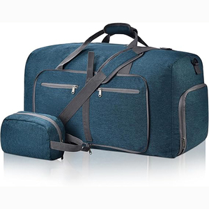 Échantillon gratuit Sac baril étanche de grande capacité Sac de week-end Sac de voyage plat en sergé pour voyageur - Product Image 3