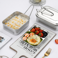Boîte à lunch portable en acier inoxydable Yurtrain 304 avec couvercle anti-fuite et compartiments frais et chauffables pour les étudiants