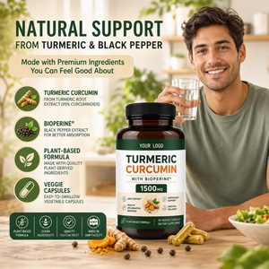 <b>Organic</b> <b>Turmeric</b> Curcumin Extract <b>Capsules</b> for Joints & Heart Health Energy Support Adult Use Gluten-Free 90 <b>Capsules</b> - Product Image 2