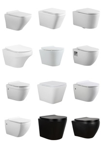 ห้องน้ำเซรามิกสีขาวติดผนังแบบชิ้นเดียวที่มีคุณสมบัติทำความสะอาดง่ายสำหรับห้องน้ำในโรงแรม - Product Image 6