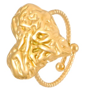 بيع بالجملة خواتم سلحفاة معدنية من الفولاذ المقاوم للصدأ على شكل قلب بسلاحف نجمية بحرية حلقات مفتوحة قابلة للتعديل إكسسوارات مجوهرات نسائية - Product Image 6