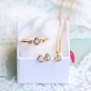 Collar de Plata de Ley 925, collar de Topacio azul cielo chapado en oro de 14 quilates, joyería para mujer, joyería fina, collar de piedra natural - Product Image 3