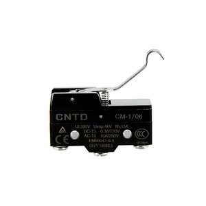 Micro-interrupteur électrique CNTD Changde CM-1706 à réinitialisation automatique avec manivelle et limite de course, circuit SPDT en plastique, tension maximale 220V - Product Image 2