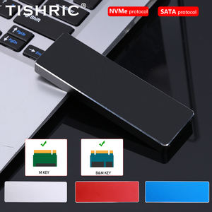 Casing SSD TISHRIC M2 <span class=keywords><strong>M</strong></span>.2 Nvme SATA, Enclosure SSD NVME SATA Protokol Ganda 10Gbps USB 3.1 Gen2 USB C Mendukung Kunci <span class=keywords><strong>M</strong></span> dan B&<span class=keywords><strong>M</strong></span> - Product Image 2