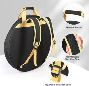 Échantillon gratuit de sac à cymbales avec roulettes, double couche 22'' - 24'' Étui à cymbales avec grands séparateurs de 6 mm et poignée de traction - Product Image 3