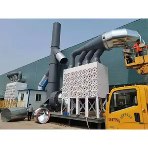 Sistema de extrator de fumaça de soldagem central modular grande coletor de poeira com fluxo de ar acima de 99,9% taxa de remoção de fumaça