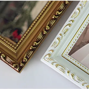 Классический стиль декоративные антикварные Европейский стиль древесины хвойных пород с резьбой винтажные золотые блестки фото картинная рамка
