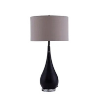 Grande lentille Portable lampe de table en bois lentille de lecture éclairée lampe de chevet de luxe abat-jour en tissu alimentation ca cc B22 E14 E26 Bases