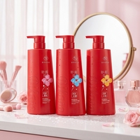 Shampoo antipelliculaire équilibrant le cuir chevelu avec acide aminé 500 ml - Parfum floral longue durée - Shampooing lissant et nourrissant