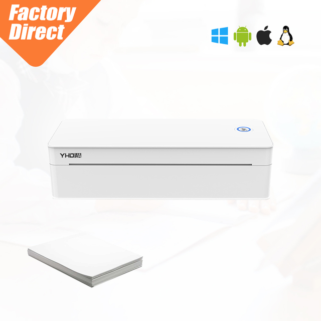 300DPI A4 Portable Mini USB BT Thermal Printer, Support PDF Word Excel JPG Print, Work with Android IOS Phone Windows Mac