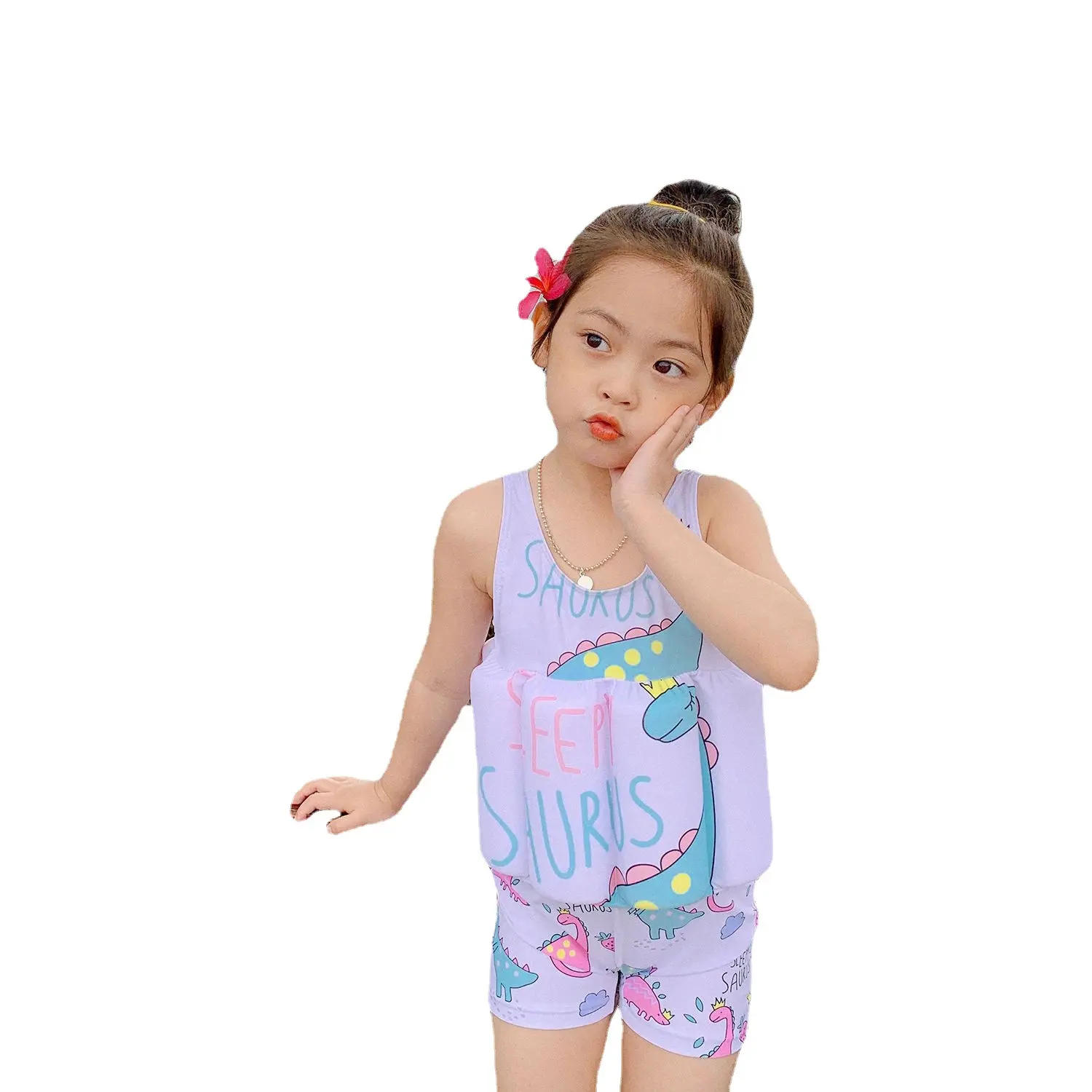 Maiô buoyancy para meninas e crianças, roupa de banho infantil para praia, 2023