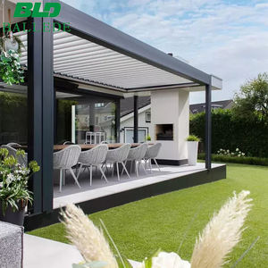 Pérgola Bioclimática Motorizada para Patio, Estructura Exterior de Aluminio <span class=keywords><strong>con</strong></span> Techo de Láminas Ajustables - Product Image 1