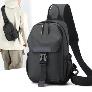 Sac de poitrine Cevik K pour homme, matériau respirant avec revêtement bleu, pour tenues quotidiennes, collection Printemps 2025 - Product Image 4