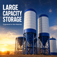 Silo en acier sur mesure avec structure modulaire Q235 pour le stockage de ciment, de cendres volantes, de chaux et de poudres industrielles en vrac