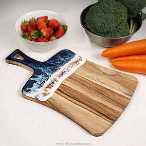 Planche à découper personnalisée top ventes Outils de cuisine Planche à découper en résine et bois Bloc pour fromage Dessert Légumes Viande - Product Image 3