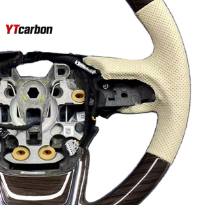 พวงมาลัยหนังแท้ลายไม้สไตล์วินเทจ YTcarbon สำหรับ Continental Nautilus NAVIGATOR อะไหล่ตกแต่งรถยนต์ - Product Image 5