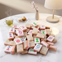 Ensemble de Mahjong Américain de Luxe Moderne en Cristal, Design Minimaliste, Perles Acryliques, Portable, Universel, pour Jeu Manuel à Domicile ou au Casino