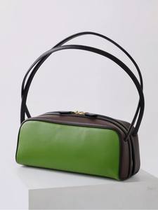 Bolso de hombro de cuero genuino para mujer 2025, verde oliva, alta capacidad impermeable, cierre de cremallera, bolsos de mano, moda para mujer - Product Image 6