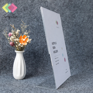 Letrero de Primavera de 8,5x11 pulgadas, montaje en pared, letrero acrílico, menú, Soporte de etiquetas, tienda de mesa con cintas, estante de precio de exhibición de tarjeta de mesa A4 transparente - Product Image 6