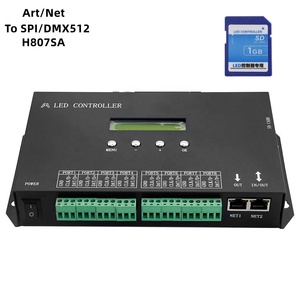 Contrôleur LED WITOP Art-Net DMX512 SPI 8 ports 8192 pixels compatible Resolume avec synchronisation de fichiers LAN pour l'éclairage de scène - Product Image 1