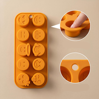 Moule en silicone pour glaçons et chocolats, motifs émojis amusants, pour biscuits, bonbons, gommes et barres chocolatées maison, démoulage facile
