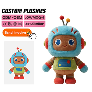 CPC CE Professionelle Hochwertige Maßgefertigte Superweiche Langhaarige Bestickte Plüschtiere Roboter-Puppen Nach Ihrem Design - Product Image 1