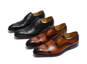 Zapatos de Cuero de Moda para Hombre, Mocasines Italianos de Cuero, Zapatos Derby con Flecha para Hombre - Product Image 4