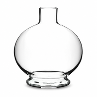 Carafe à vin en verre globulaire avec base à disque étagé, carafe en cristal sans plomb, style apothicaire, pichet à col court pour bar à domicile