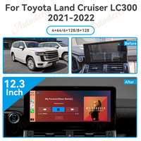 Autostereo 12,3 pulgadas Android 13 Auto Car Radio para Toyota Land Cruiser LC300 2021-2022 REPRODUCTOR DE DVD GPS para coche unidad principal con Carplay