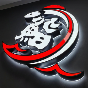 Letrero de Letras 3D Personalizado, Letrero con Logotipo de Empresa Retroiluminado por LED Acrílico, con Control Remoto, Luces Multicolores Impermeables para Oficina - Product Image 6