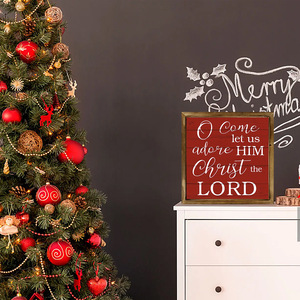 Decoraciones navideñas en stock, decoraciones para la sala de estar, colgantes navideños para puertas, marcos de fotos de madera para mesa, adornos, y - Product Image 3