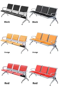 Silla de Ocio Comercial para Exteriores Shunde Furniture, de Poliuretano, Hierro, Madera y Acero, para Oficina, Aeropuerto, Hotel, Salas de Espera, Parque - Product Image 5