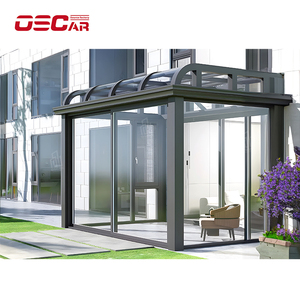 Moderne professionnel <span class=keywords><strong>en</strong></span> aluminium mobile véranda dôme toiture pliable autonome serre utilisation extérieure Villas <span class=keywords><strong>acier</strong></span> - Product Image 4