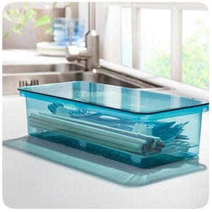 Pratico Contenitore per Posate con Drenaggio e Protezione dalla Polvere, Scatola per Bacchette in Plastica per <span class=keywords><strong>Cucina</strong></span> - Product Image 4