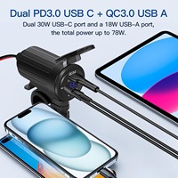 Chargeur rapide USB 12V pour moto, étanche, avec port Type C, nouvelle prise PD, fixation sur guidon, chargeurs de téléphone portable - Vente flash
