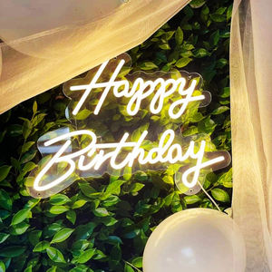 Acrylique Transparent personnalisé en usine "Joyeux anniversaire" signes lumineux délicats LED signes décoratifs pour la fête d'anniversaire - Product Image 3