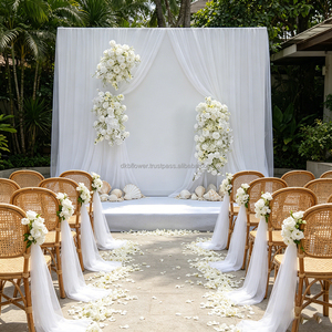 DKB Meilleures ventes de décorations et fournitures de mariage, arrangement de fleurs en soie blanche de haute qualité pour la décoration de mariage à domicile - Product Image 1