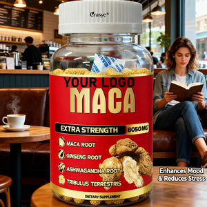 EUR chúng tôi nóng bán OEM/ODM Maca gốc bổ sung viên nang với 8050mg + Ashwagandha & nhân sâm cho người lớn căng thẳng & tâm trạng hỗ trợ - Product Image 1