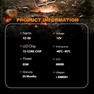 AKE YZ-<span class=keywords><strong>09</strong></span> ampoule de phare Led H3 Led 6000K H4 feux de croisement 8500lm 85w phare de voiture Led phares Led H11 feux de croisement 6000K - Product Image 6