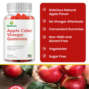 Gomitas de Vinagre de Sidra de Manzana a <span class=keywords><strong>Precio</strong></span> de Fábrica, 60 Unidades - Vitamina B9 y B12 para Apoyo Inmunológico y Energético, Veganas, Aptas para Keto, Sin Gluten - Product Image 4